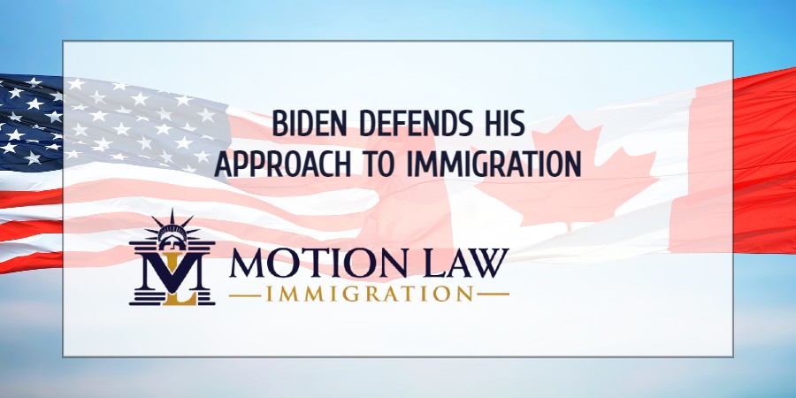 Biden defends his immigration plans