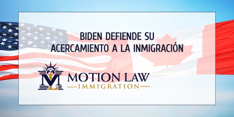 Biden defiende sus planes de inmigración