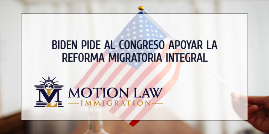 Biden enfatizó acerca la necesidad de aprobar la reforma migratoria en el Congreso