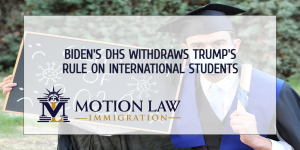 The Biden administration withdraws limitation on international students