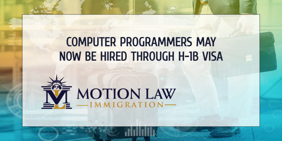 Court of Appeals states that computer programmers are now eligible for H-1B visas