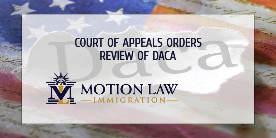 Court of Appeals' order regarding DACA