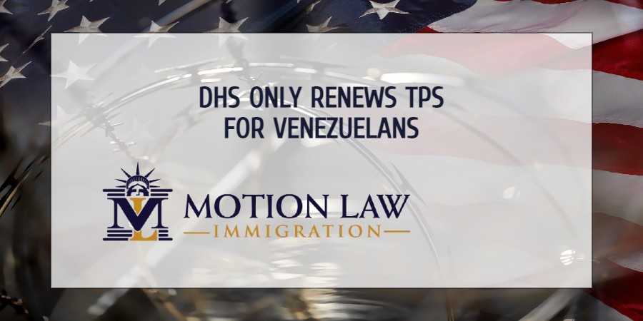 The Biden administration only renewed TPS for Venezuelans