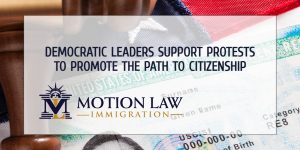 Democratic leaders join activists to support path to citizenship