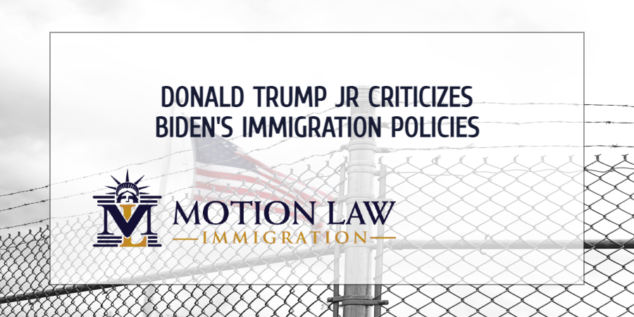 Donald Trump Jr comments on Biden's immigration plan