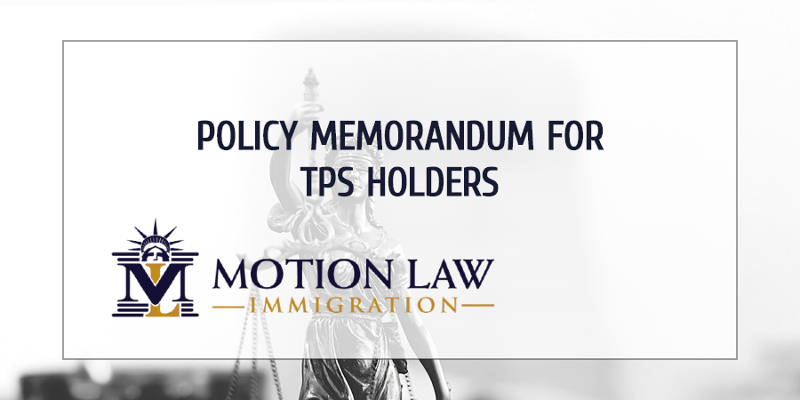 USCIS memorandum for TPS holders who managed to exit the US and return