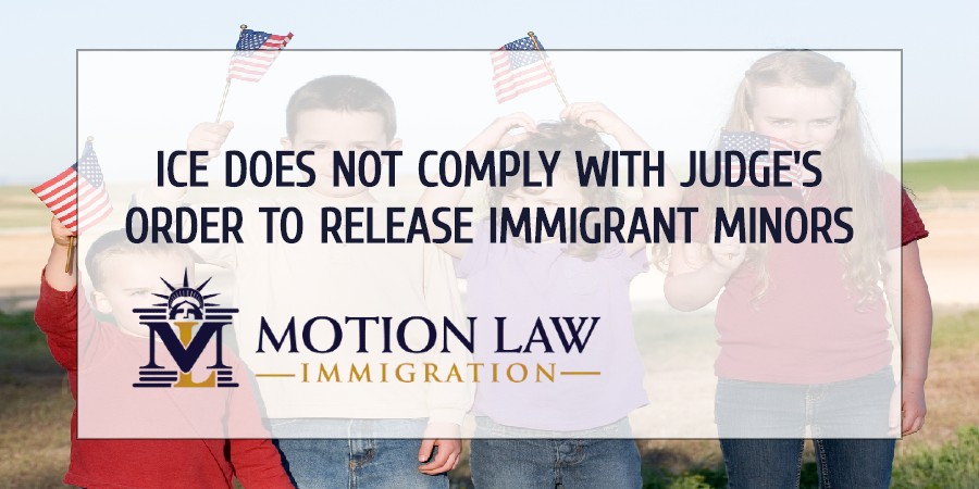 ICE receives a legal complaint because it has not released immigrant minors