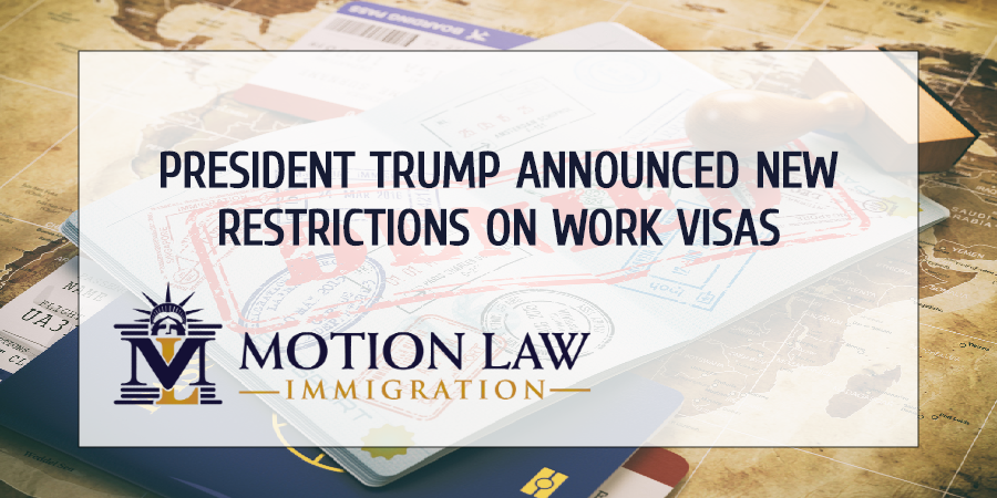 Trump suspends Work visas issuance for the rest of the year