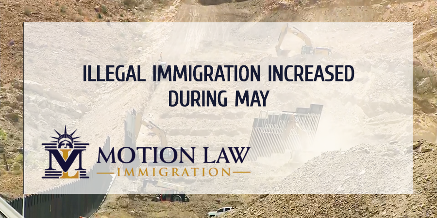 Illegal immigration increased by 36% in May compared to April