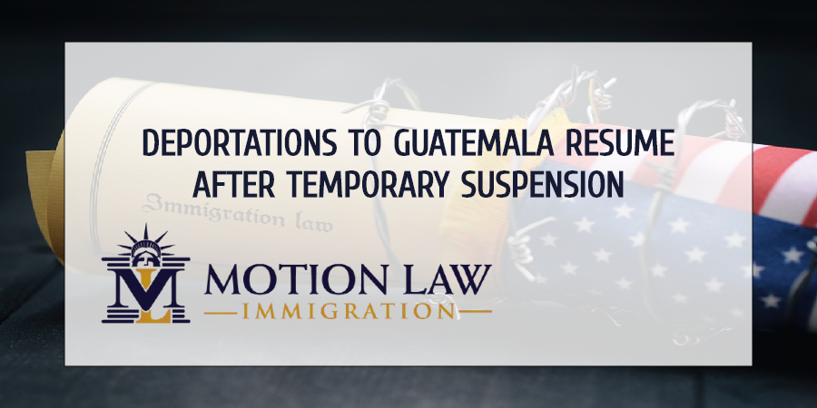 Guatemala received deportation flights after almost one month