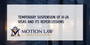 Repercussions of temporary suspension of visa H-2A