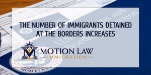 40% increase in immigrants arriving at the US borders
