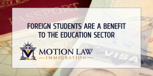 Official figures show the beneficial impact that foreign students bring to the US