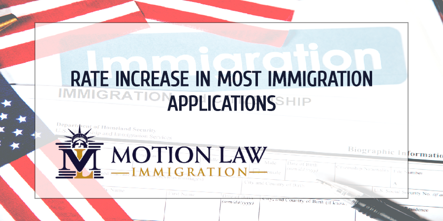 the USCIs announces increase in application fees