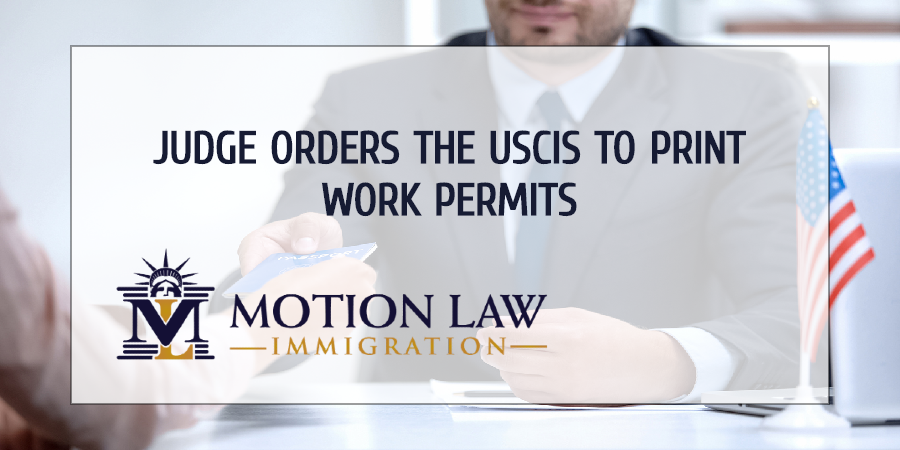 The USCIS has 7 days to print pending work permits