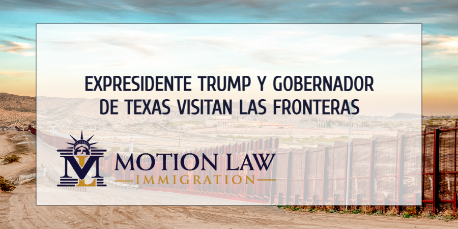 Expresidente Trump y gobernador de Texas quieren construir el muro fronterizo