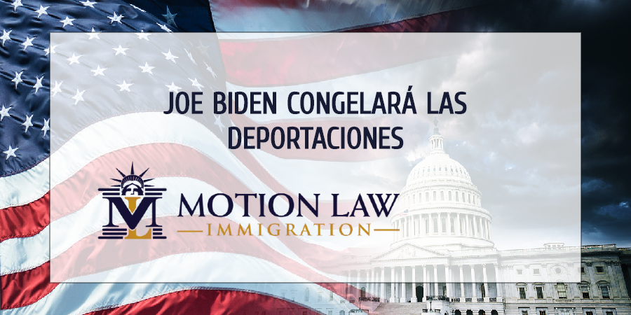 Biden planea congelar las deportaciones por 100 días