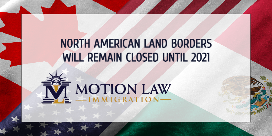 North American Triangle closes land borders until January 2021