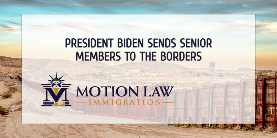 Biden sends senior members to supervise the situation at the borders