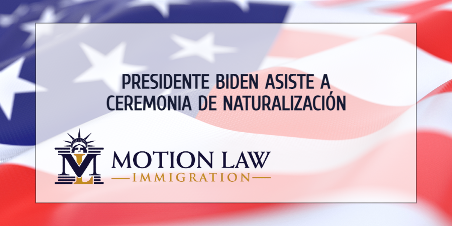 Presidente Biden celebra con ciudadanos recién naturalizados