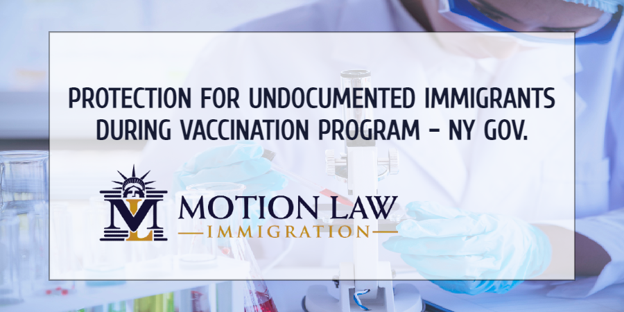 NY Governor sends letter to HHS to protect undocumented immigrants during vaccination sessions