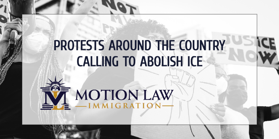 Protests in NY and St. Louis calling to the abolishment of ICE