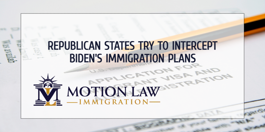 Republican states oppose Biden's immigration plans