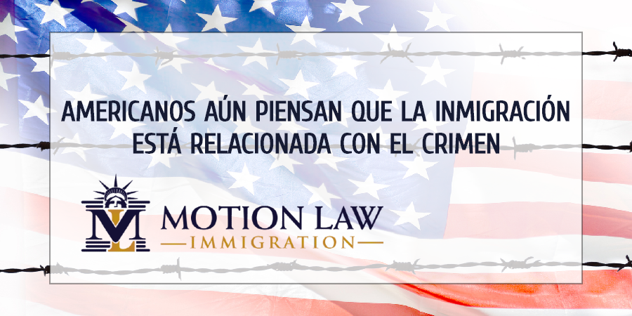 Encuesta muestra que el 42% de Americanos piensa que la inmigración se relaciona con el crimen