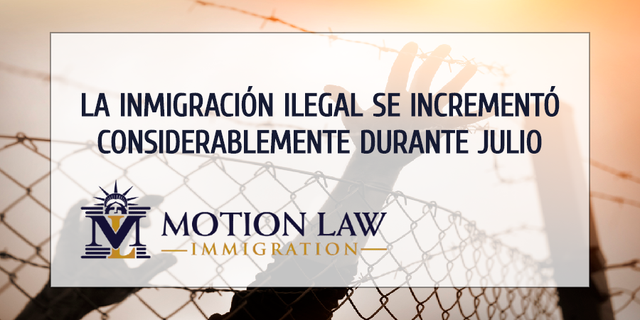 Cifra de inmigración ilegal aumenta 137% en julio