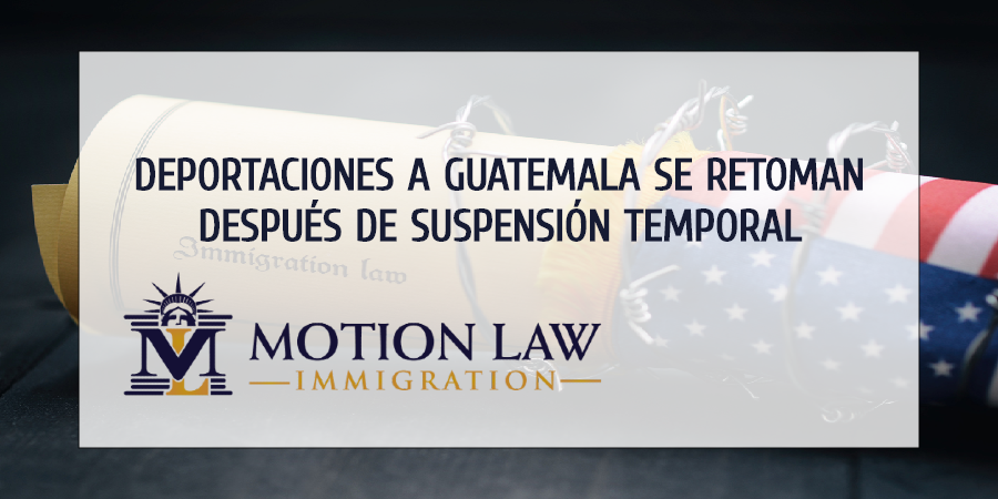 Guatemala recibe vuelos de deportación después de casi un mes