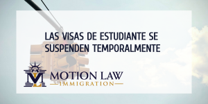 Visa F-1 no está disponible temporalmente para estudiantes internacionales