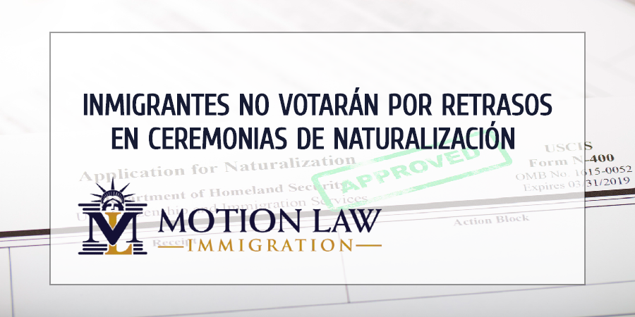 Más de 315.000 inmigrantes privados de votar por retrasos en ceremonias de naturalización