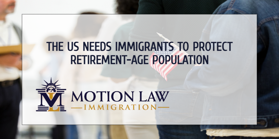 The role of immigrants to protect retirement-age population