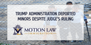 The Trump administration did not comply with the order regarding deportations of unaccompanied minors