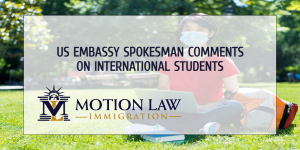 Embassy spokesman in Beijing comments on student visa restrictions