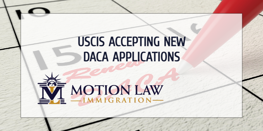 The USCIS already updated its online platform to receive new DACA applications