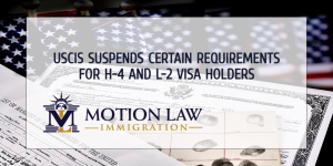 The USCIS suspends biometric requirements to renew H-4 and L-2 visas