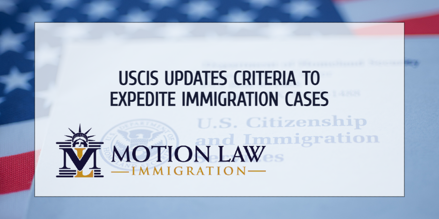 USCIS updates and clarifies scenarios to consider expedite requests