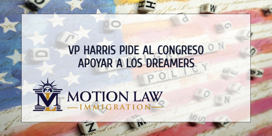 Vicepresidenta Harris pide legalización para los Dreamers