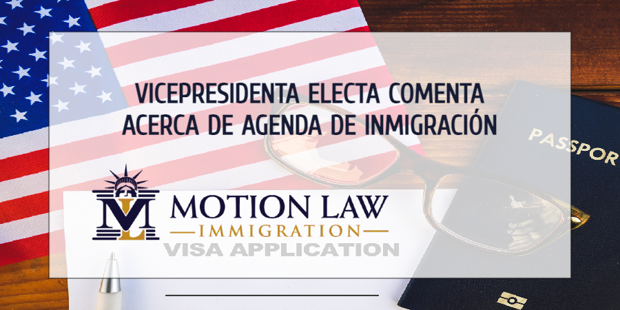 Vicepresidenta electa comenta acerca de las propuestas migratorias del gobierno entrante